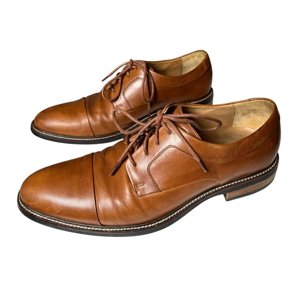 Cole Haan Brown Leather Cap Toe Oxford‎ Shoes Men's 8.5M Classic Dress StyleM